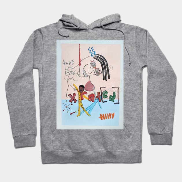 x rat ed | dream by tyler tilley pop art surreal cartoon disaster Hoodie by Tiger Picasso